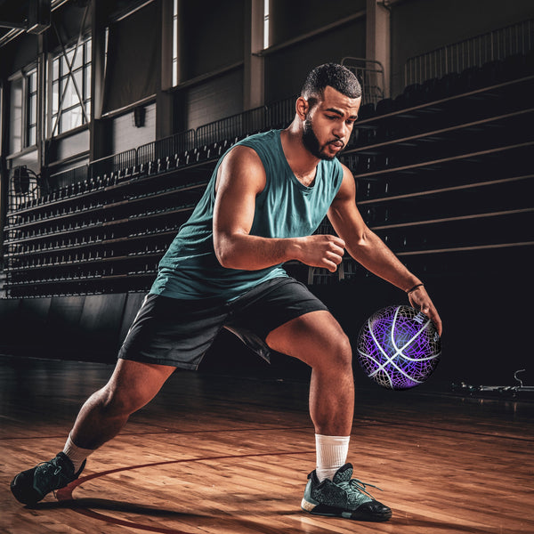 NYTACTIV HOLOGRAPHIC GLOWING BLACK SPIDER BASKETBALL